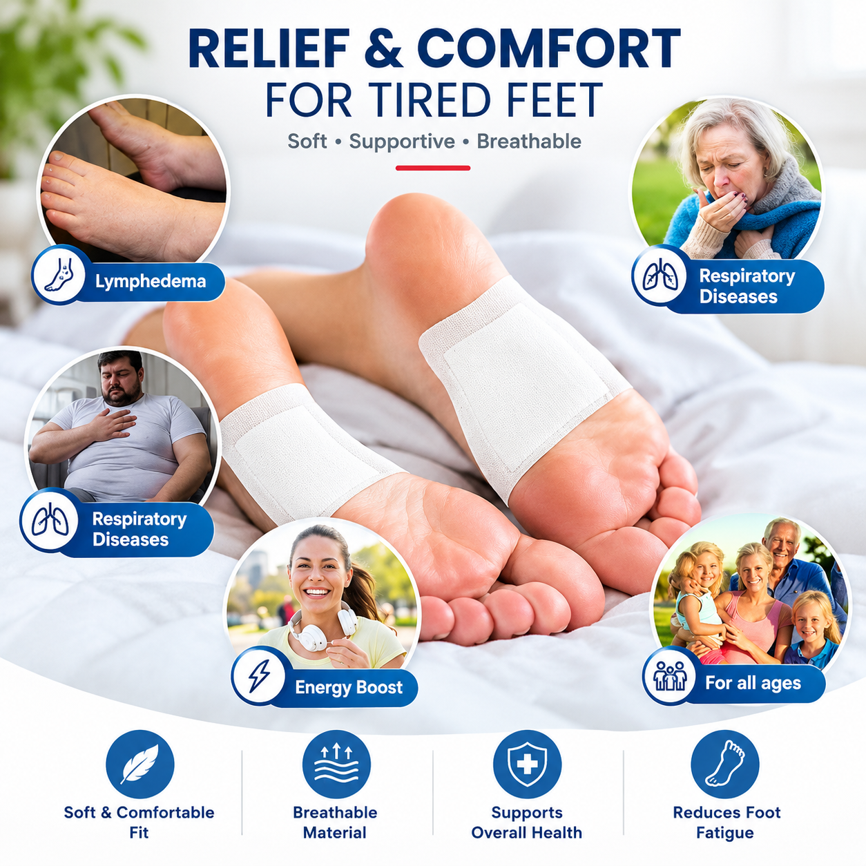 Cleansing Detox Foot Pads (Pack of 10) - Free Shipping