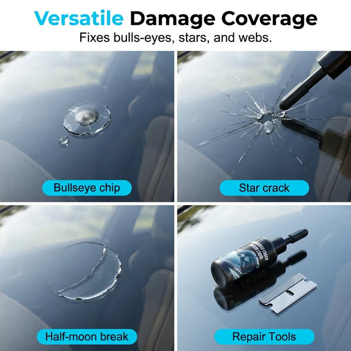 Windshield crack? DIY fix in minutes. (FREE SHIPPING)