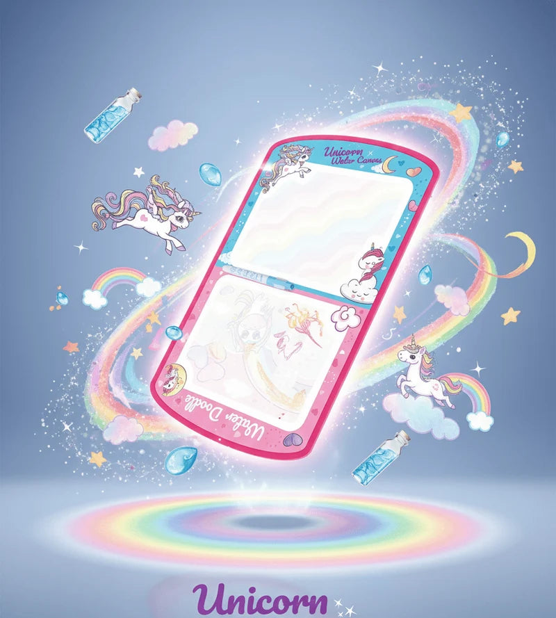 Unicorn Water Canvas Doodle Mat