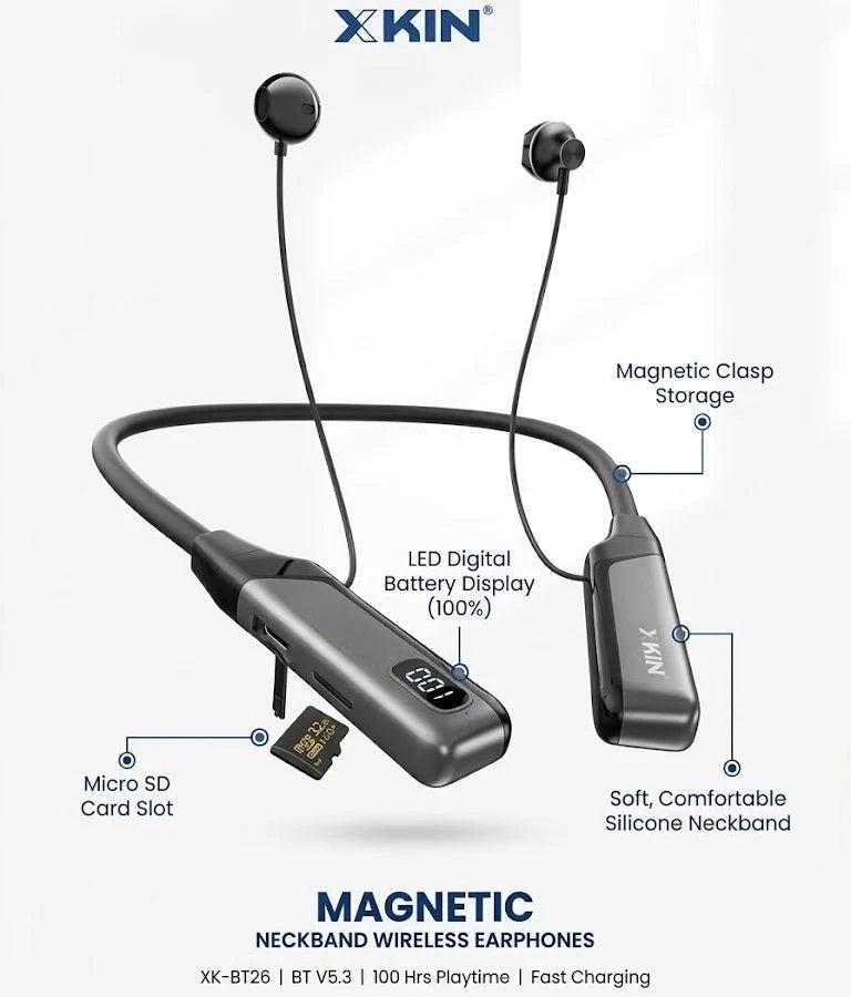 XKIN - Magnetic Neckband Wireless Earphones